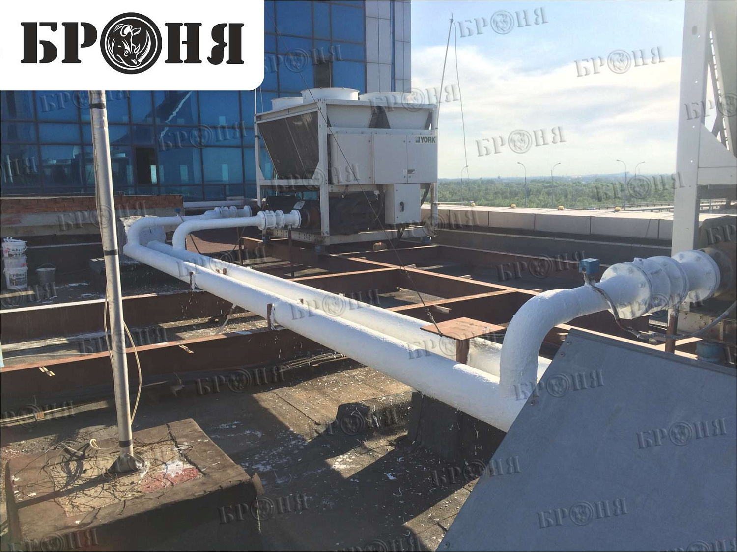 Bronya Thermal Insulation on a Pipeline