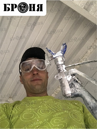 Теплоизоляция Броня при изоляции потолка для компании ОптиКом г. Самара, Самарской области (фото и видео)