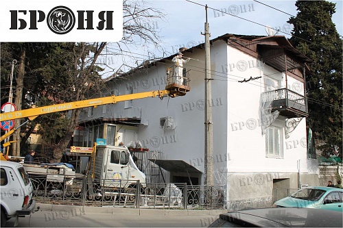 Теплоизоляция Броня в реализации капитального ремонта фасадов зданий в г. Ялта, Республика Крым (фото)