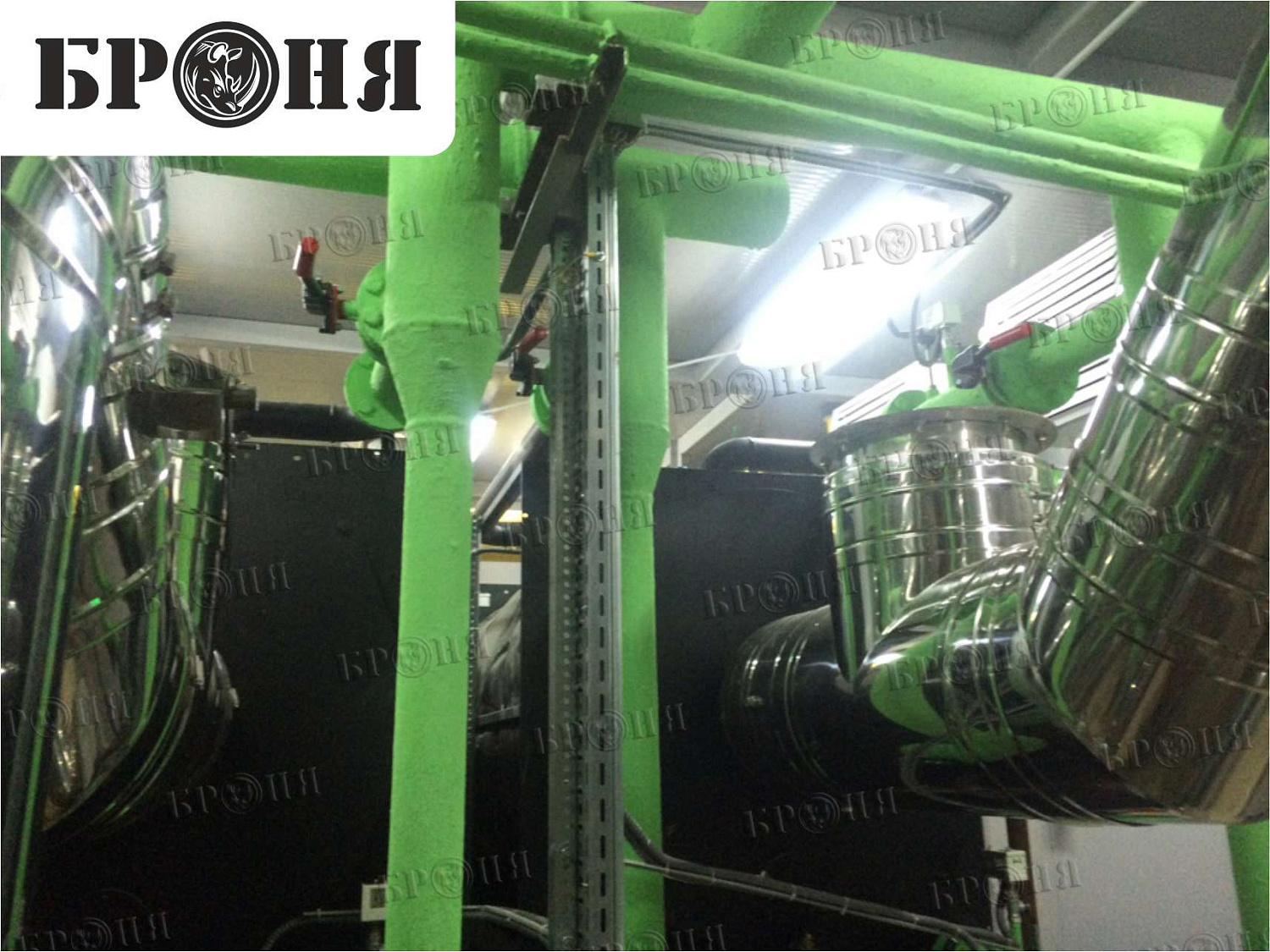 Moscow, pipeline of the autonomous boiler plant at the production base of JSC "MOSGAZ"