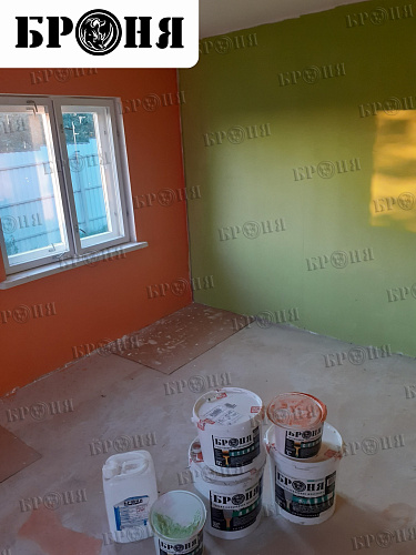 Thermal insulation Bronya on the walls and floor in a private house in Kaluga (photo)
