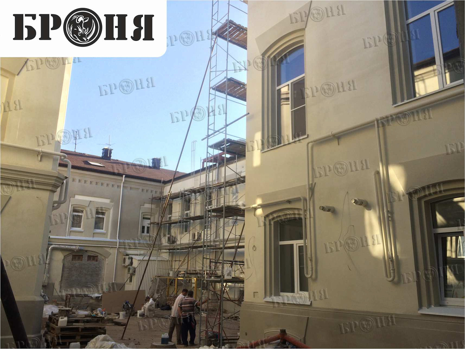 Thermal insulation Bronya on an architecture monument - Bonotel hotel in Astrakhan