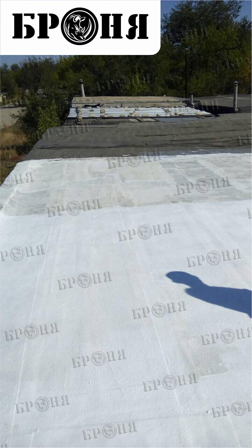 Волгоградская область, гидроизоляция крыши гаража Броня АкваБлок