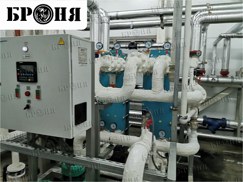 Теплоизоляция Броня на тепловом пункте предприятия ООО "ТЕХНА" г. Липецк (фото)