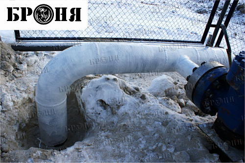 Thermal insulation Bronya with the isolation of the nodes of the oil pipeline of JSC Gazpromneft-NNG, Noyabrsk (photo)
