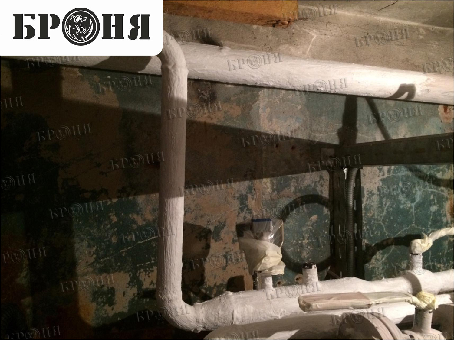 Москва, Теплоизоляция Броня на трубопроводе и тепловом узле многоквартирного дома