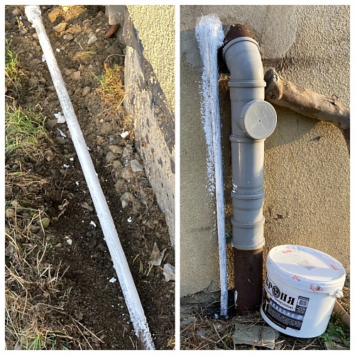 Application of Bronya Classic for elimination of frost penetration on the water supply system of the city of Sochi, pos. Dagomys. (Photo)