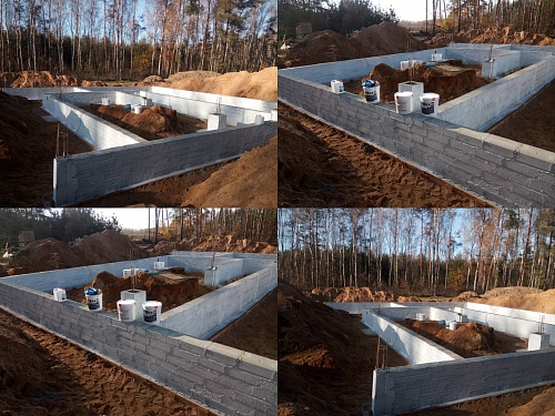Bronya Facade, Light and Aquablok during the construction of a cottage village in Poland. (photo + video)