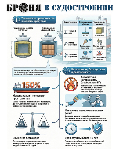 "Bronya" Thermal Insulation Protecting the National Fishing Fleet: Application of "Bronya Classic NF" on the Newest Trawler "Merlang" (photo)