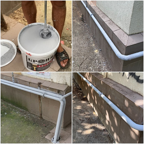 Броня Антикор и Броня Классик при теплоизоляции труб ГВС и ХВС жилого пятиэтажного дома. Замена устаревшего способа теплоизоляции на нашу инновационную теплоизоляцию Адлер, Сочи. (фото и видео)