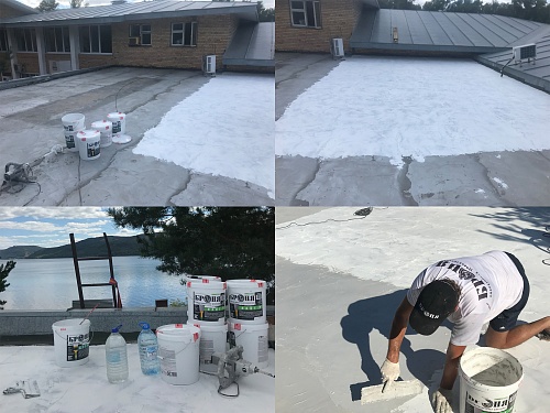 Thermal insulation and waterproofing of the roof at the Ostrovok recreation center in the village Kopylovo, Togliatti, Samara region. (photo+video)