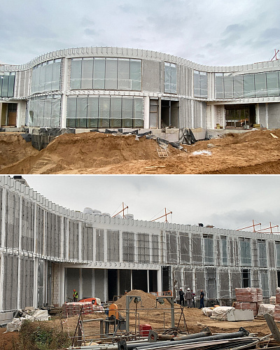 Утепление крупного банного комплекса в парке Малевича с «Броня Фасад НГ», Барвиха, Московская область (фото, видео)