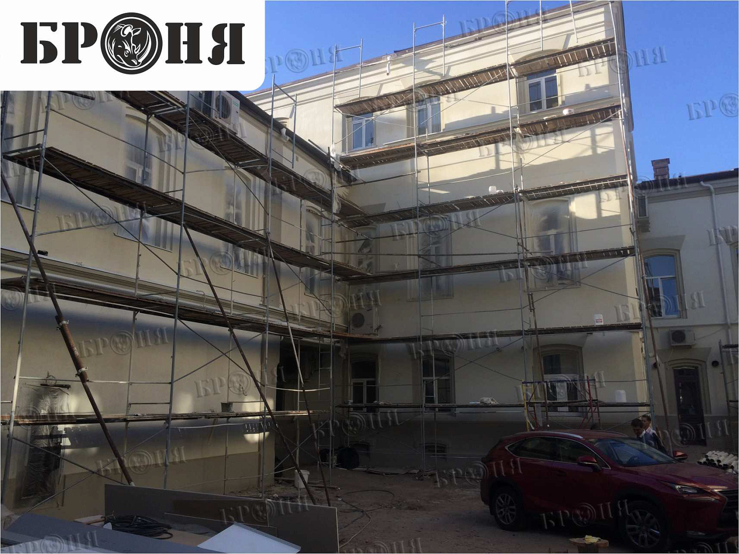 Thermal insulation Bronya on an architecture monument - Bonotel hotel in Astrakhan