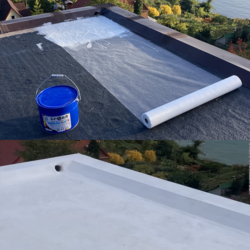Bronya Prism and Bronya Expert are applied on the flat roof of a private house in Sochi (photo, video)