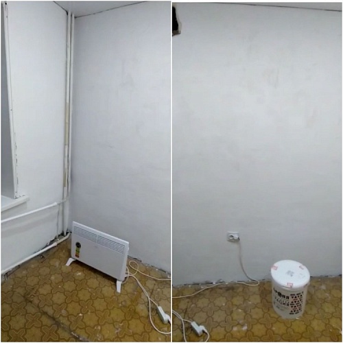 Применение Броня Фасадная Грация для утепление и предотвращения промерзания стены в квартире, г. Белогорск (фото и видео).