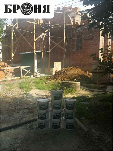 Thermal insulation Bronya during the construction of the Temple in honor of the Mother of God icon of her, "The Deliverer" (Rostov-on-Don)