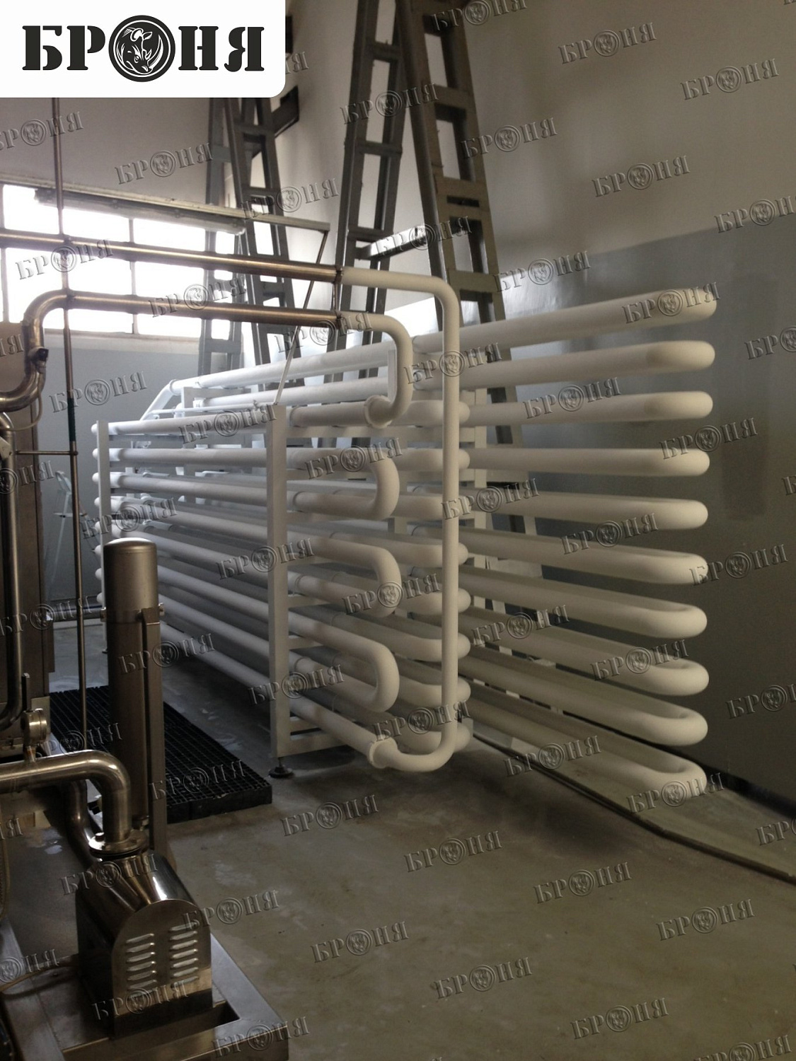 Bronya Thermal Insulation. Application on the holding tank of the finished product bottling line at MPBC Ochakovo.