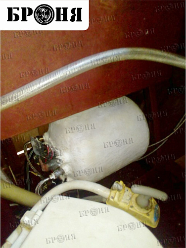 Insulation Bronya on the boiler for the yacht in Saratov (photo)
