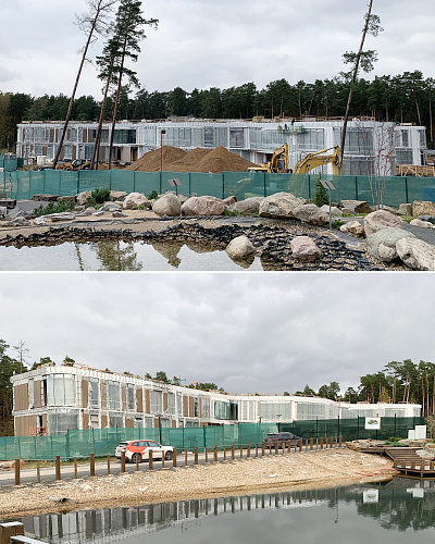 Утепление крупного банного комплекса в парке Малевича с «Броня Фасад НГ», Барвиха, Московская область (фото, видео)