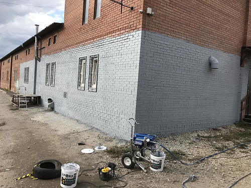 Броня Стена и Броня Фасад при теплоизоляции фасада помещения и металлических ворот  (г. Тольятти Самарская область) (фото и видео)