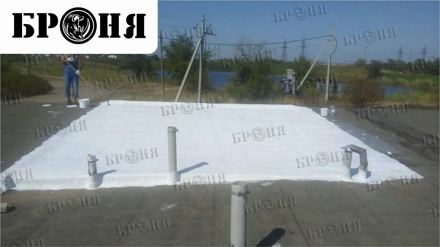 Волгоградская область, гидроизоляция крыши гаража Броня АкваБлок