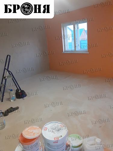 Thermal insulation Bronya on the walls and floor in a private house in Kaluga (photo)