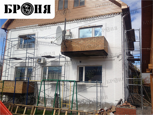 Теплоизоляция Броня и Гидрофобизатор Броня на фасаде коттеджа в г. Ханты-Мансийск (фото)