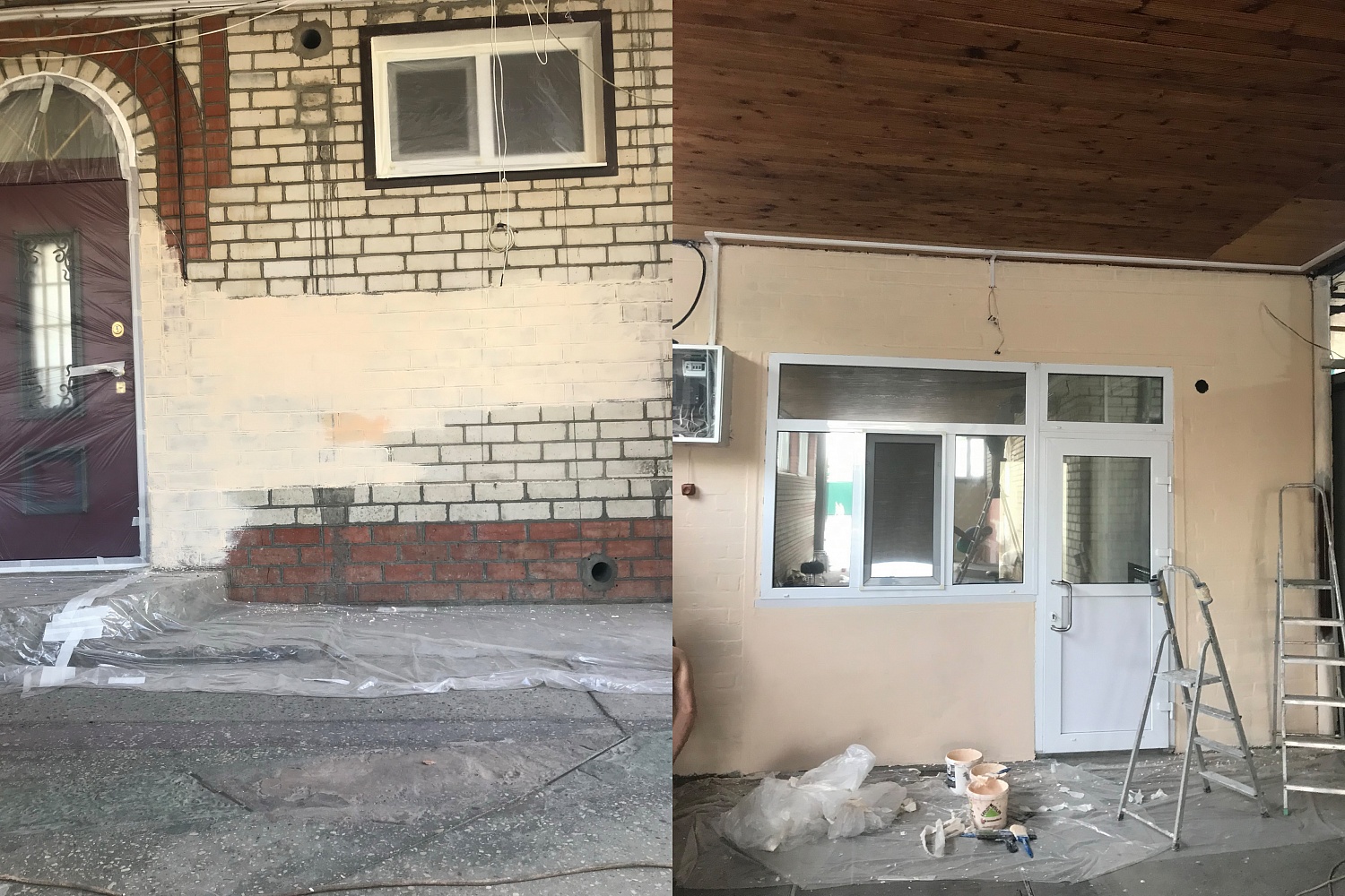 Bronya Facade with thermal insulation of the walls of a private house in Syzran