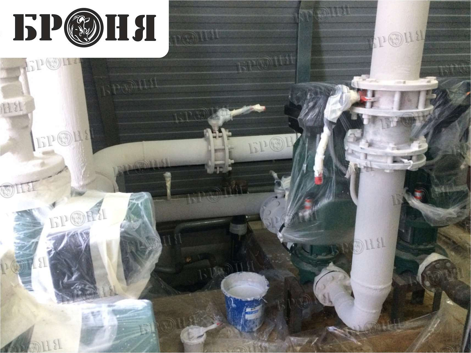 Moscow, pipeline of the autonomous boiler plant at the production base of JSC "MOSGAZ"