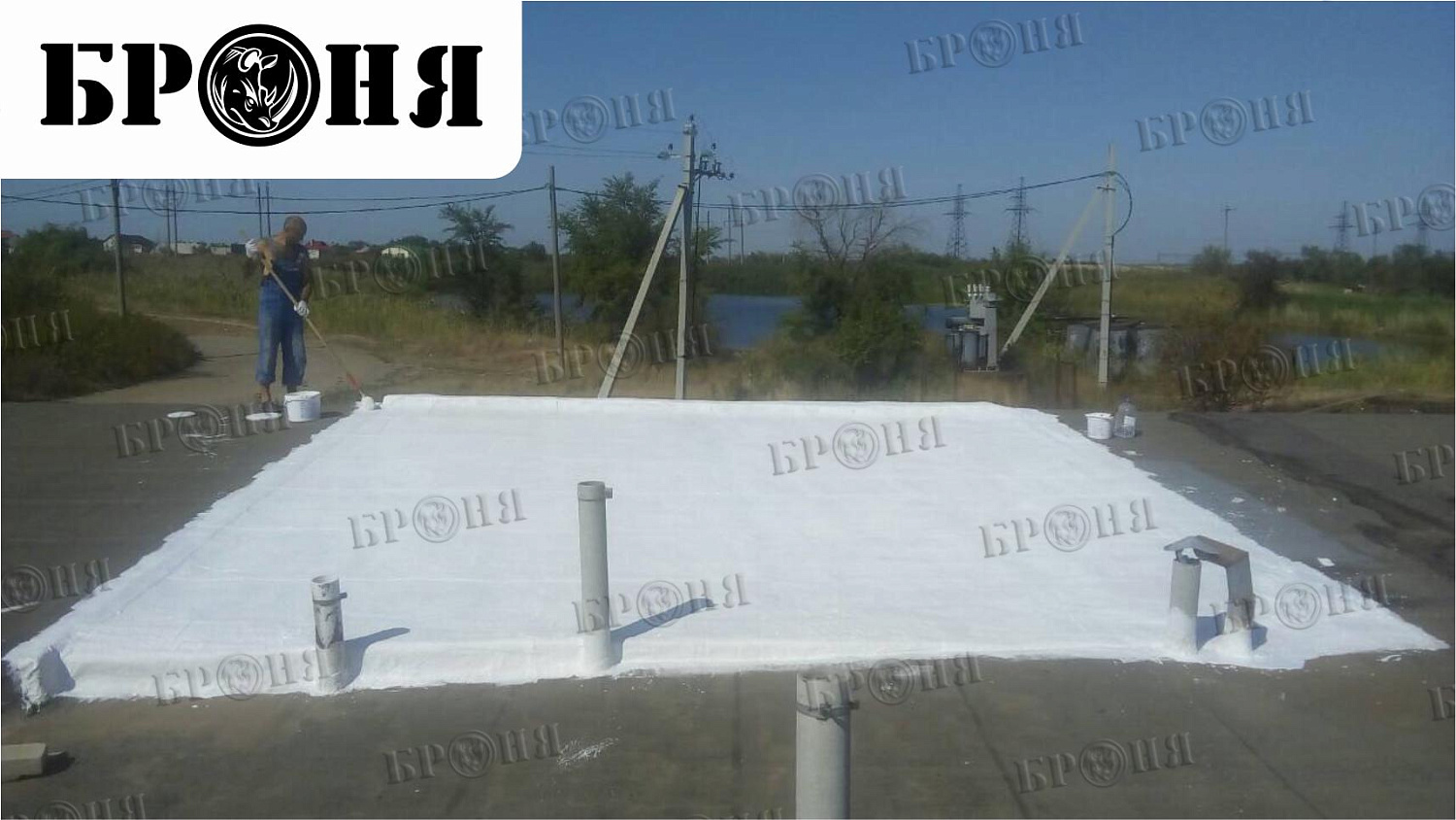 Волгоградская область, гидроизоляция крыши гаража Броня АкваБлок
