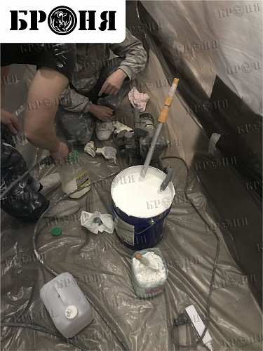 Теплоизоляция Броня при утеплении витражных рам и полов балконов в жилом комплексе «Лахта Парк» г. Санкт-Петербург (фото)