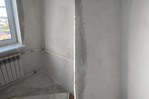 Wall insulation in an apartment, in Khabarovsk at Depot-2 (photo)