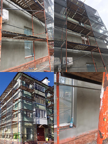 Bronya Facade NF in the overhaul of a residential building, Smolensk (photo)