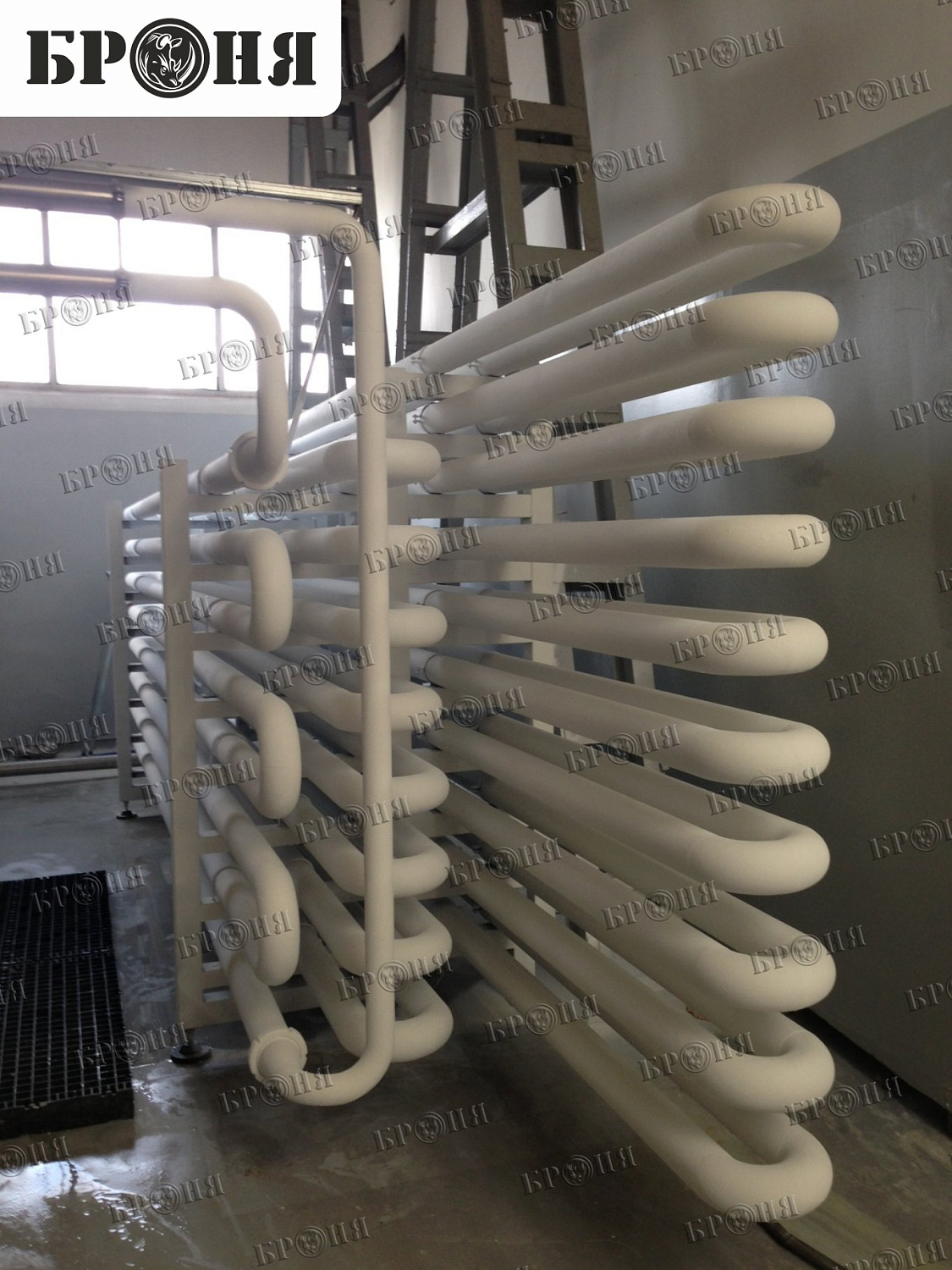 Bronya Thermal Insulation. Application on the holding tank of the finished product bottling line at MPBC Ochakovo.