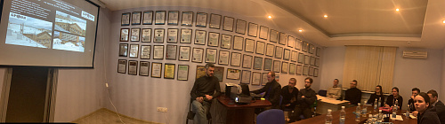 Броня на заключительном  семинаре на тему материалов и технологического подхода по реставрации для архитекторов, в рамках трехдневного обучения.   