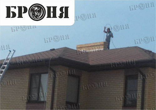 Фотоотчет и отзыв - устранение конденсата на кирпичном дымоходе с применением Теплоизоляции Броня (г. Ростов-на-Дону)