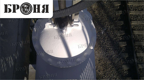The application of the thermal insulation of Bronya on the steel gate valve of steam line, ZAO "TAMANNEFTEGAS" in the Krasnodar Krai (photo)