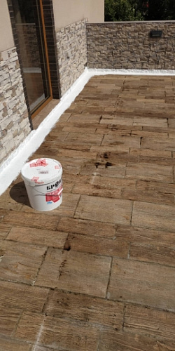 Применение Броня Акваблок эффект при гидроизоляции террасы, Краснодарский край, Лермонтово (фото и видео)