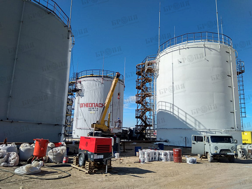 Броня Классик НГ и резервуары Супер Комплекса предприятия нефтепереработки, Кызылординской области (Казахстан) (фото)