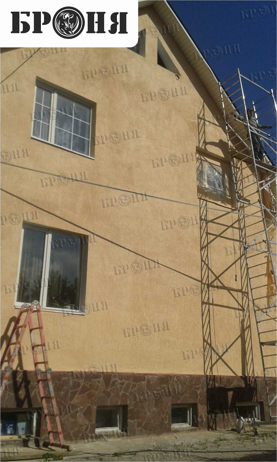 Almaty, Insulation of a Private House, "Bronya Facade" + "Bronya Water Repellent"