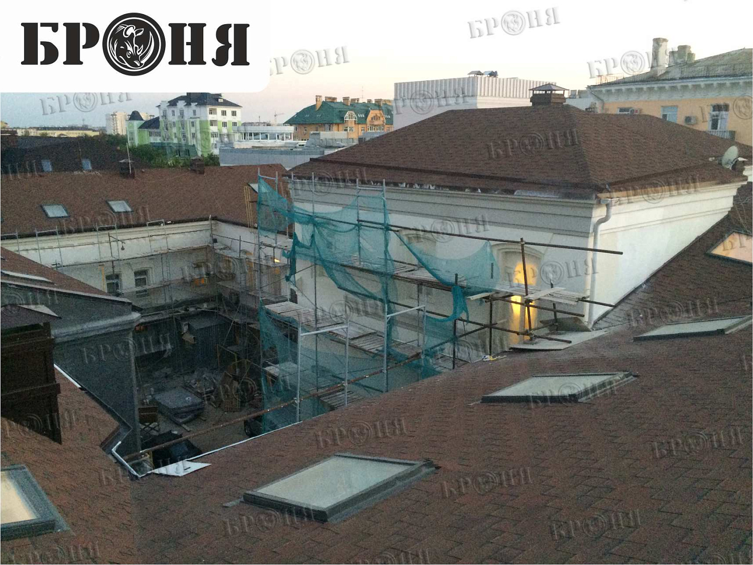 Thermal insulation Bronya on an architecture monument - Bonotel hotel in Astrakhan