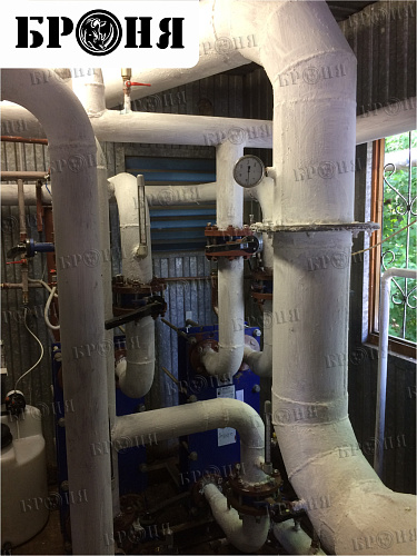 Теплоизоляция трубопровода на тепловом пункте в г. Октябрьск (фото)