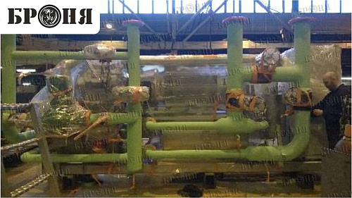 Теплоизоляция трубопровода очистителя промышленных газов Теплоизоляцией Броня (Финляндия)