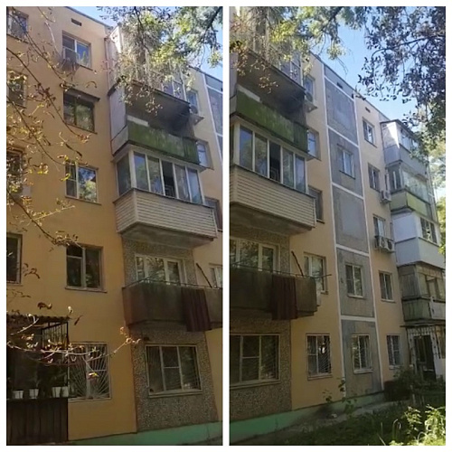 Броня Фасад в очередном глобальном капремонте многоквартирного дома в Ростове-на-Дону(Фото и видео)
