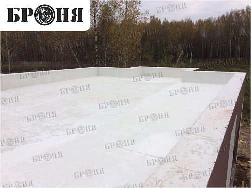 Waterproof insulation Bronya AquaBlock on the roof of the apartment building (Moscow region)