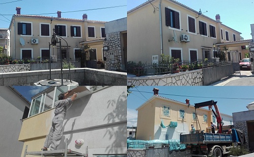 Bronya Facade for thermal insulation of a business residential building in Shkrlevo, Croatia (photo)