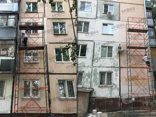Теплоизоляция фасада квартиры на 3-ем этаже в многоквартирном доме г. Тольятти Самарской области. (фото+видео)