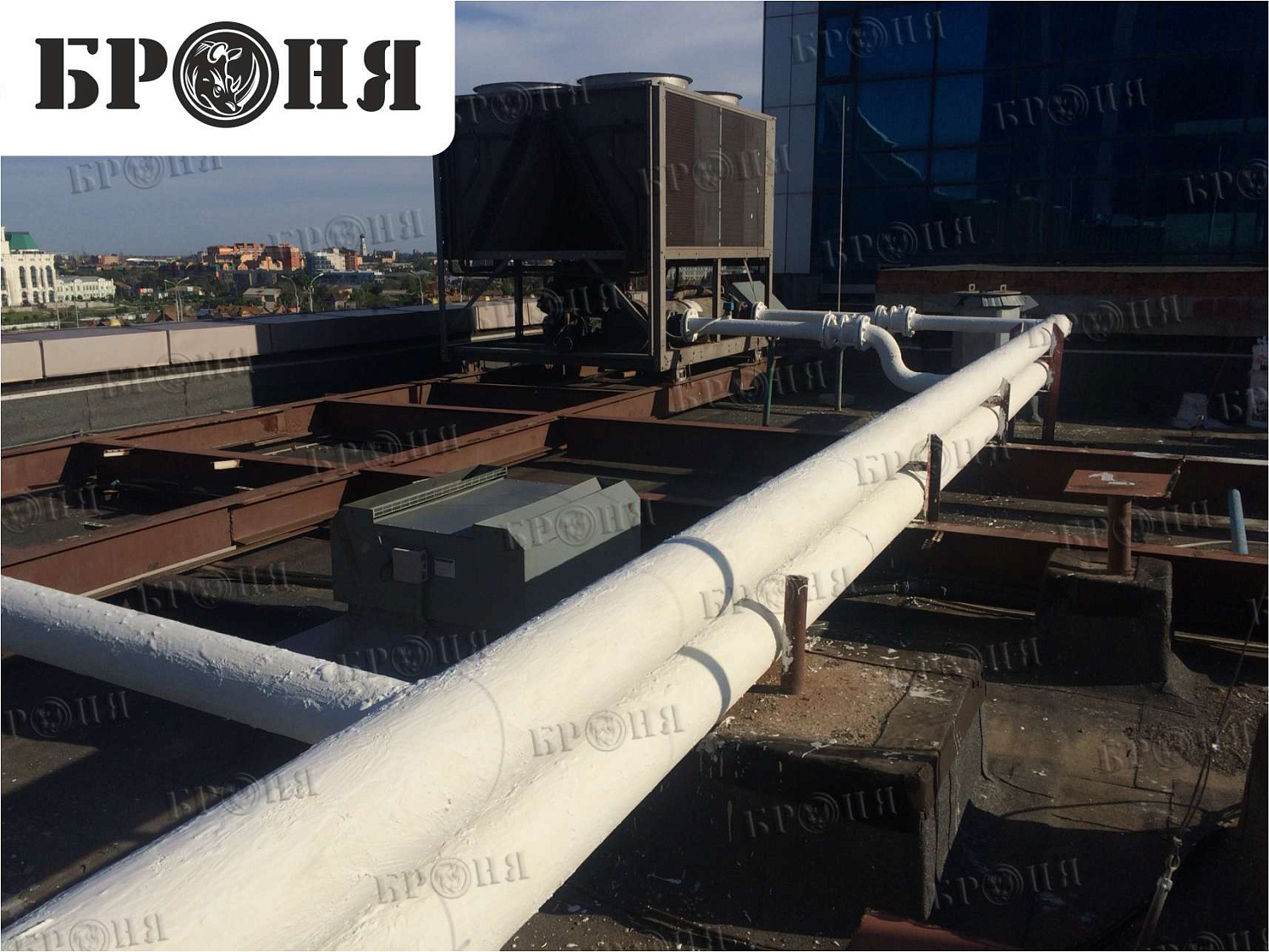 Bronya Thermal Insulation on a Pipeline