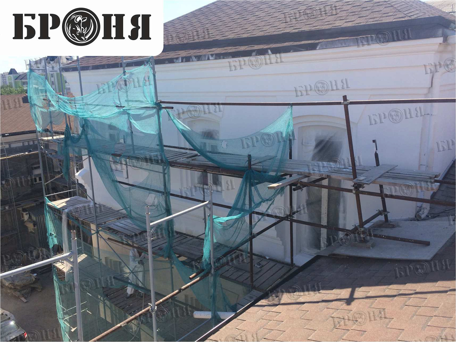 Thermal insulation Bronya on an architecture monument - Bonotel hotel in Astrakhan