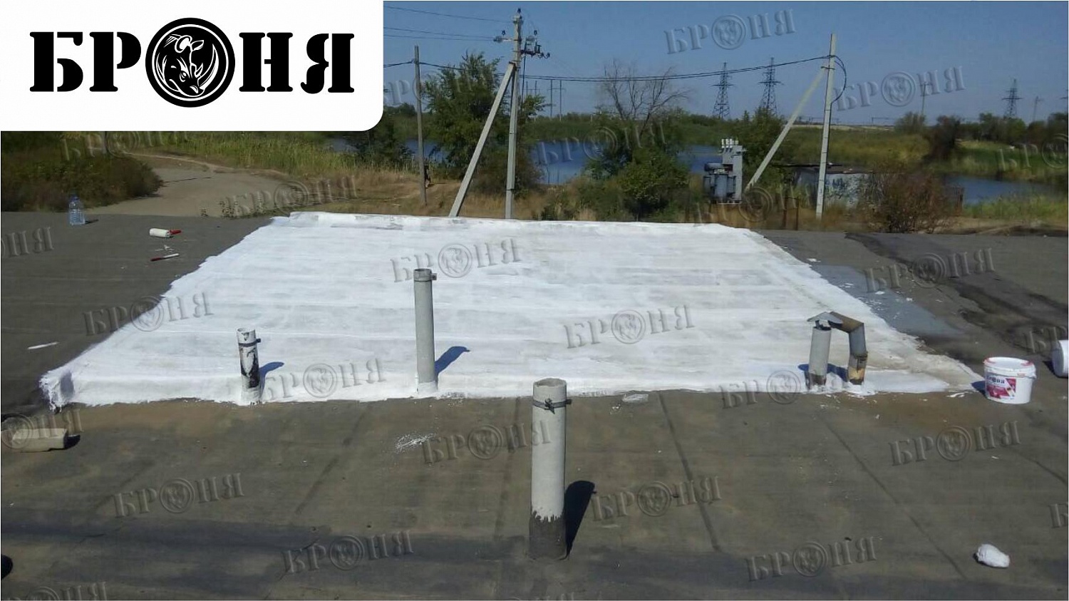 Волгоградская область, гидроизоляция крыши гаража Броня АкваБлок